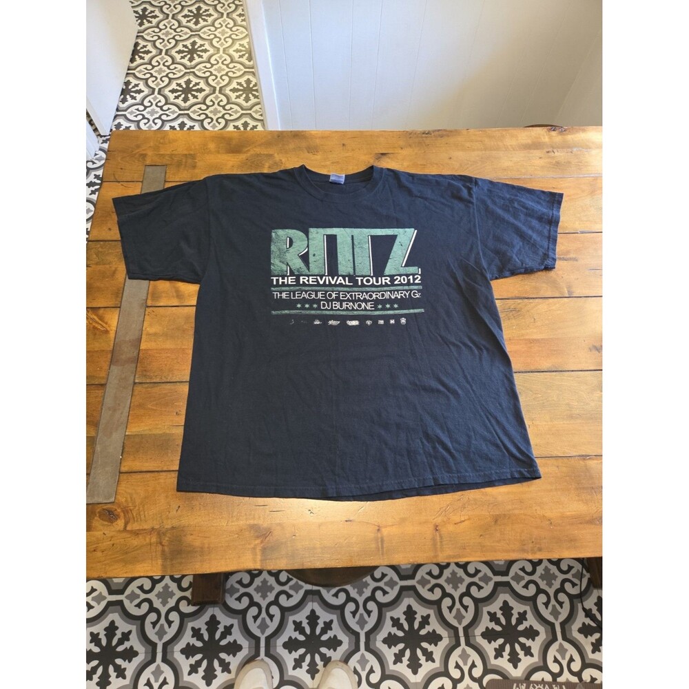Rittz Shirt Mens 2XL Black The Revival Tour 2012 League Of Extraordinary Gz Hip